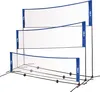 Three tiered sports nets of varying heights, set up on a white background. Produktbild-Vorschau