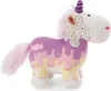 A plush unicorn toy with a colorful, candy-like design. Produktbild-Vorschau