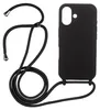 Handyhülle Schwarz mit Handykette Band für IPhone 16 Plus Produktbild-Vorschau 1