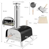 COSTWAY Pizzaofen Outdoor, tragbarer Pizza Holzofen inkl. Produktbild-Vorschau 3