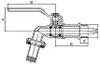 Wasserhahn mit Schlauchanschluss DN 20 3/4 – H/ZW-64-020 Produktbild-Vorschau 2