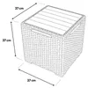 Aufbewahrungsbox 3in1 Schwarz Beistelltisch Hocker Produktbild-Vorschau 8