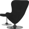 vidaXL Tabouret œuf avec repose-pieds Noir Velours Voir les images du produit 6