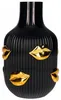 Gift Company L'amour Vase Lippen Gold schwarz 25cm Produktbild-Vorschau 2