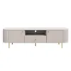 AX LIVING TV-Schrank Halay Beige, 2 Türen & 1 Schublade Produktbild-Vorschau 1
