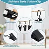 100 Stück Gardinen Clips, Schwarz Vorhang Clips mit Haken, Produktbild-Vorschau 6