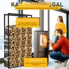 Étagère en métal noir Ikodm pour bois de chauffage, Voir les images du produit 4
