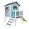 AXI Spielhaus Beach Lodge XL in Blau mit hellgrüner Rutsche Produktbild-Vorschau 5