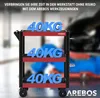 AREBOS servisní vozík 3 přihrádky červený/černý | 18dílná Náhled obrázku produktu 10
