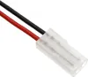 A close-up view of a two-wire electrical connector with red and black wires. Náhled obrázku produktu