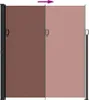 vidaXL Seitenmarkise Ausziehbar Braun 220x600 cm Produktbild-Vorschau 5