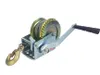 A hand winch with a steel cable and hook is shown against a white background. Náhľad obrázku produktu