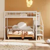 OKWISH Lit Mezzanine 140x200 cm, Lit Enfant avec Escalier, Voir les images du produit 2