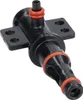 A close-up, isolated studio shot of a black plastic coffee machine valve with red O-rings. Anteprima dell’immagine prodotto