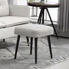 HOMCOM Fußhocker Sitzhocker Quadratischer Schminkhocker Produktbild-Vorschau 2