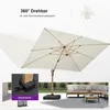 PURPLE LEAF Holzoptik Sonnenschirm 300 x 400 cm Aluminium Produktbild-Vorschau 3