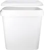 20 Eimer mit Deckel 8,8l Weiß Eckig | Kunststoff Eimer Produktbild-Vorschau 4