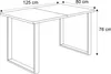 A line drawing of a table with dimensions indicated. Produktbild-Vorschau