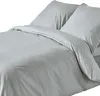 HOMESCAPES Bettwäsche silber grau Fadendichte 200, 155 x Produktbild-Vorschau 1