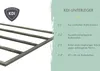 A diagram showing the features of KDI underlayment beams for a garden shed. Produktbild-Vorschau