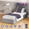 MODFU Boxspringbett Jugendbett 90x200 mit LED und Produktbild-Vorschau 4