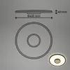 Diagrams and a small image of a ceiling lamp. Produktbild-Vorschau