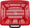 Einkaufstrolley Einkaufskorb m. Rollen 55L Rot Produktbild-Vorschau 4