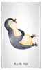 Mr. & Mrs. Panda Handtuch Pinguin Lachen - Weiß - Geschenk, Produktbild-Vorschau 1