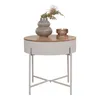 Sisco table basse , table d'angle Ø40cm beige, gris. Voir les images du produit 2
