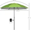 Outsunny Sonnenschirm, Ø185 cm Strandschirm mit UV-Schutz, Produktbild-Vorschau 3
