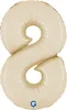 Mini Zahlen Folienballon 14"/36cm | Satin Cream Zahl: 8 Produktbild-Vorschau 1