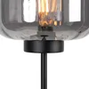 Smarte Stehleuchte Schwarz mit Rauchglas inkl  Wifi ST64 Produktbild-Vorschau 4