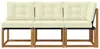 vidaXL Outdoor Mittel- und Ecksofa mit Kissen 3 Stück Natur Produktbild-Vorschau 5