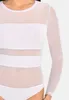 Body Teyli a maniche lunghe in rete per donna Stripy Female Anteprima dell’immagine prodotto 5
