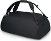 A black duffel bag with shoulder straps. Produktbild-Vorschau