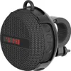 A black Bluetooth speaker with a display and a mounting bracket, shown against a white background. Produktbild-Vorschau