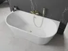Mexen Oval Freistehende Badewanne Wand 180 x 80 cm, weiß, Produktbild-Vorschau 3