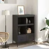 vidaXL Highboard černá 68x39x101,5 cm ocel Náhled obrázku produktu 3