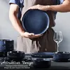 Homikit Set di stoviglie in gres da 18 pezzi Universe Blue, Anteprima dell’immagine prodotto 5