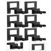 A set of black metal mattress connectors with screws, arranged in a grid. Produktbild-Vorschau