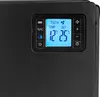 A close-up view of the digital display and control panel of a black convection heater. Podgląd zdjęcia produktu