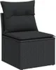 vidaXL 5-częściowa sofa ogrodowa z poduszkami z czarnego Podgląd zdjęcia produktu 3
