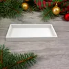 Vassoio da portata in legno rettangolare bianco 40 x 16 cm Anteprima dell’immagine prodotto 5