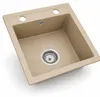 Faizee Home | Compact Granitspüle Beige 41 x 44 cm – Produktbild-Vorschau 8