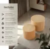 Ensemble de 2 tables basses DANNY rondes aspect bois de Voir les images du produit 2