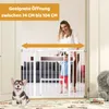 Bezpečnostná brána pre psov COSTWAY, 74-104 cm, výsuvná Náhľad obrázku produktu 4