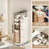 Mobile da bagno stretto - Mobile a terra - 4 ripiani - Con Anteprima dell’immagine prodotto 5