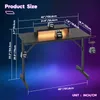 Bestier Gaming Schreibtisch 107cm klein, mit Produktbild-Vorschau 6