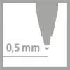 A graphic showing a pen tip and a measurement. Anteprima dell’immagine prodotto