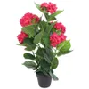 vidaXL Künstliche Hortensie mit Topf 60 cm Rot Produktbild-Vorschau 3